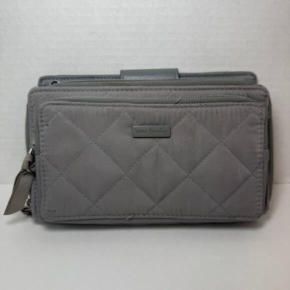 Vera Bradley Women's Performance Twill RFID Accordion Wallet Tranquil Gray - Picture 1 of 7